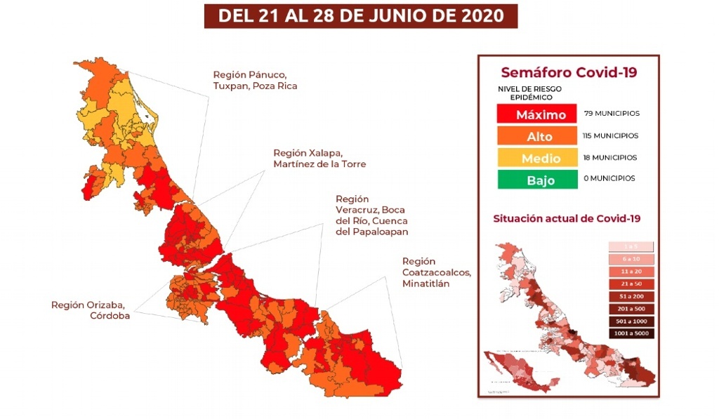 Imagen Checa en qué color está tu municipio y qué actividades están permitidas, en Veracruz