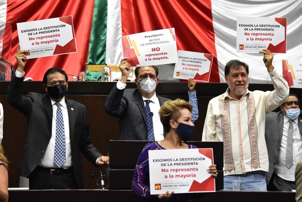 Imagen Piden diputados del PT destitución de Laura Rojas y que retire controversia constitucional