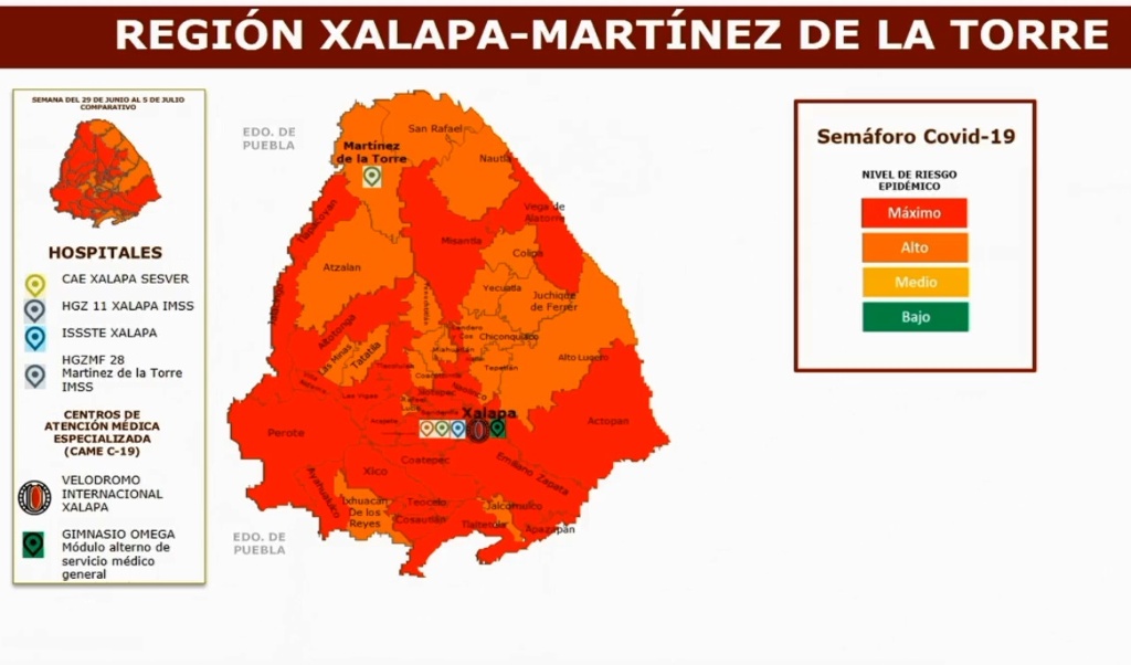 Imagen Xalapa, en semáforo rojo ante incremento en casos y ocupación hospitalaria por COVID-19