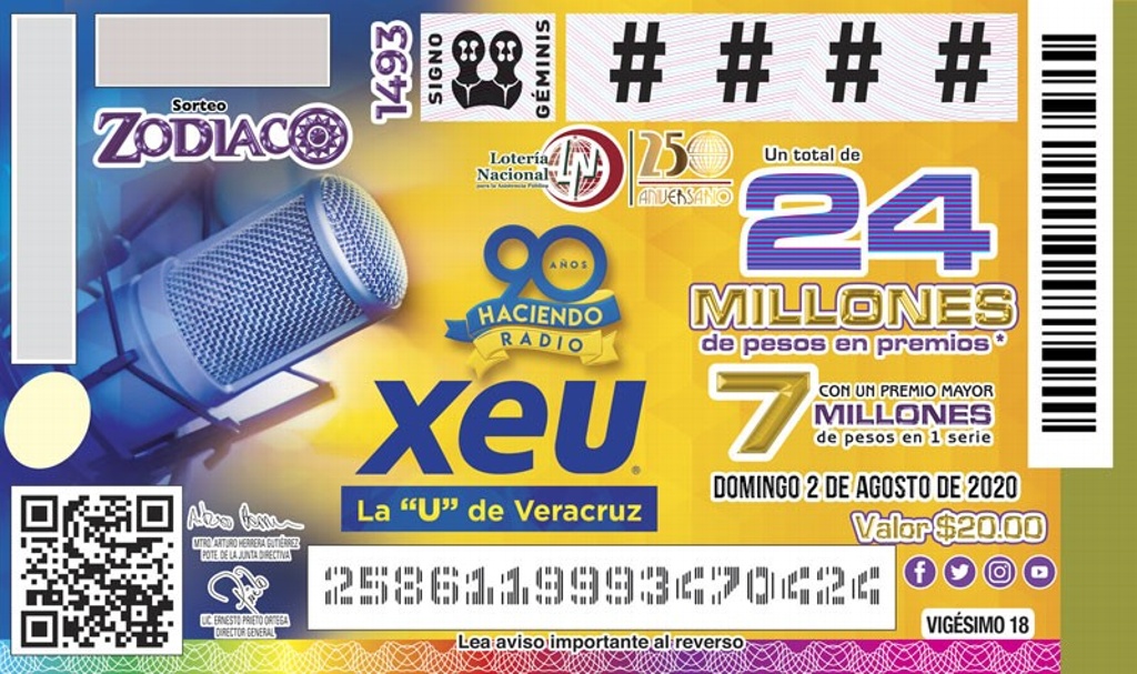 Imagen Con su sorteo del Zodiaco, la Lotería Nacional distingue a XEU en sus 90 años  
