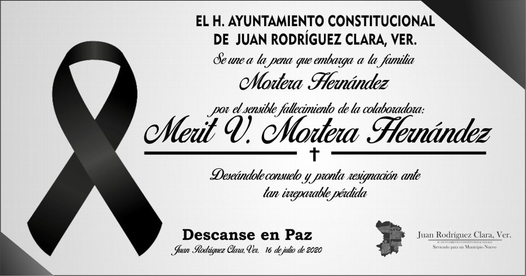 Imagen Fallece colaboradora del ayuntamiento de Juan Rodríguez Clara, Veracruz