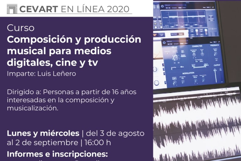 Imagen Promueven curso virtual “Composición y producción musical para medios digitales, cine y TV”