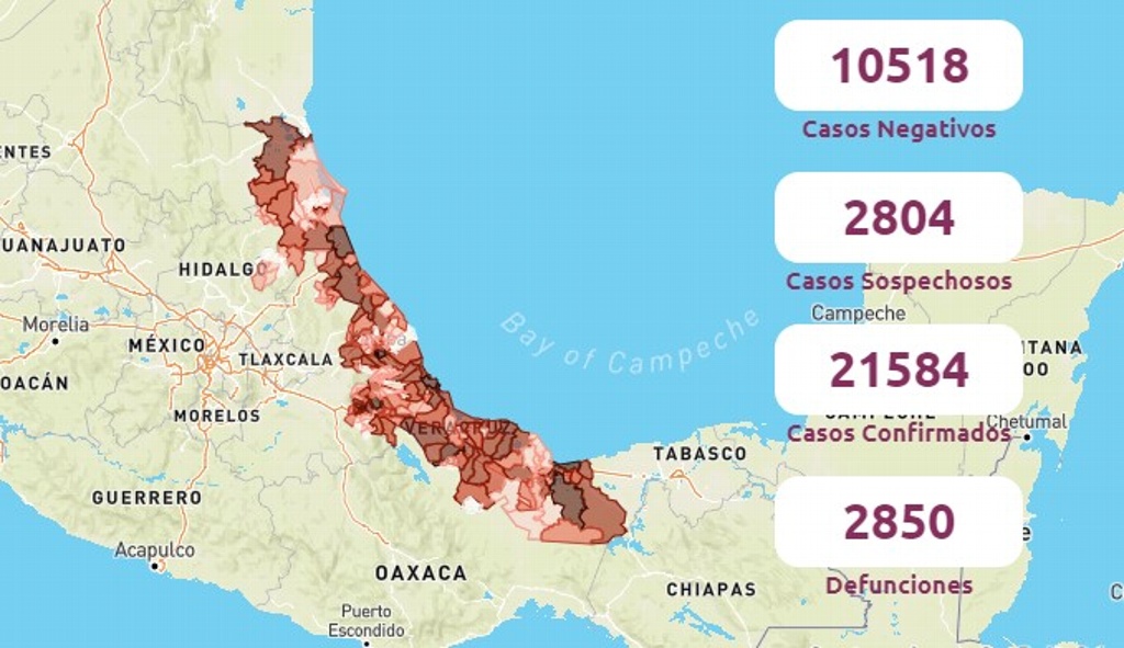 Imagen Lista de municipios del estado de Veracruz en casos COVID-19 (+fotos)