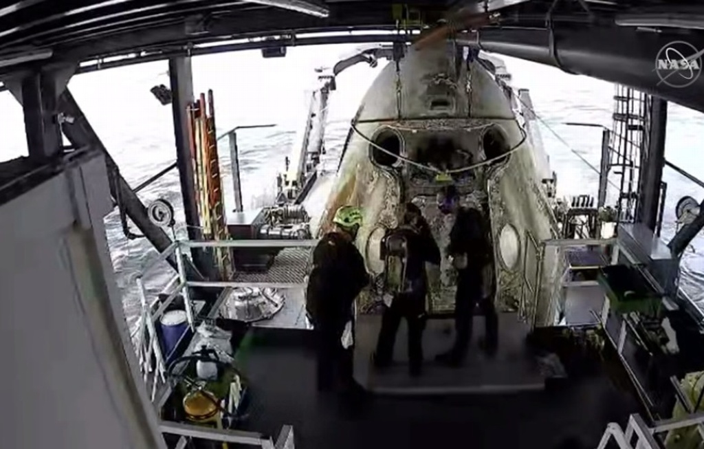 Imagen Astronautas que viajaron a la Estación Espacial Internacional en la SpaceX regresan a la Tierra 