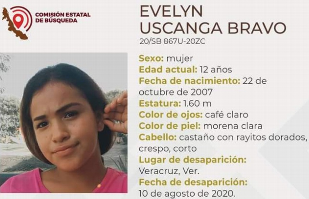 Imagen Reportan desaparecida a niña de 12 años en Veracruz