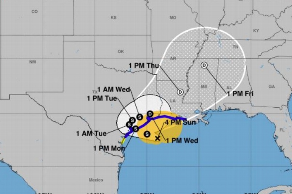 Imagen Prevén lluvia de larga duración en Texas por huracán Beta 