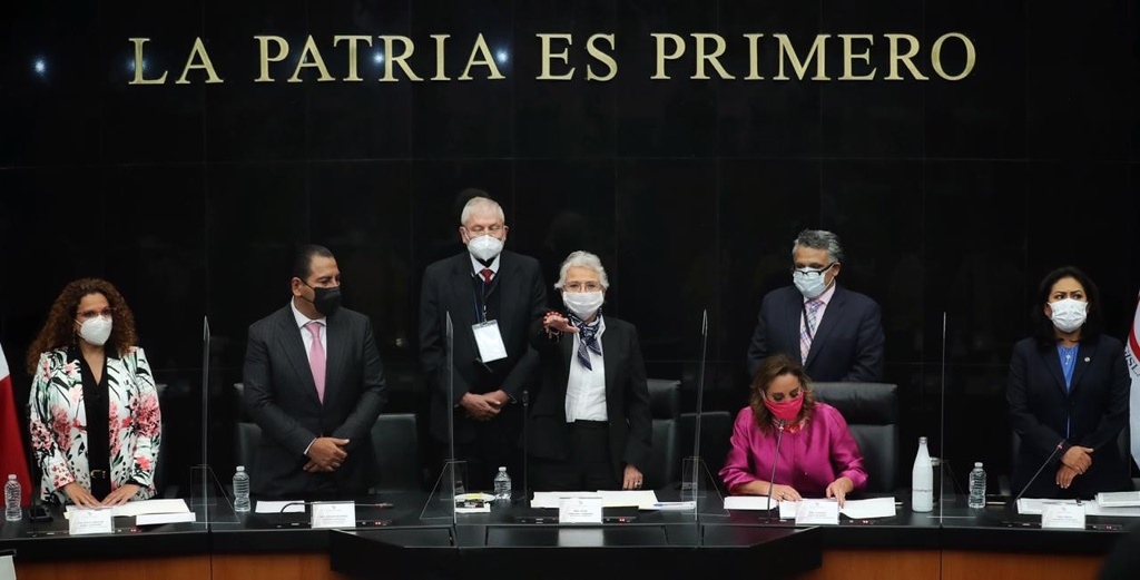 Imagen Comparece Olga Sánchez Cordero ante el Senado por segundo informe de AMLO