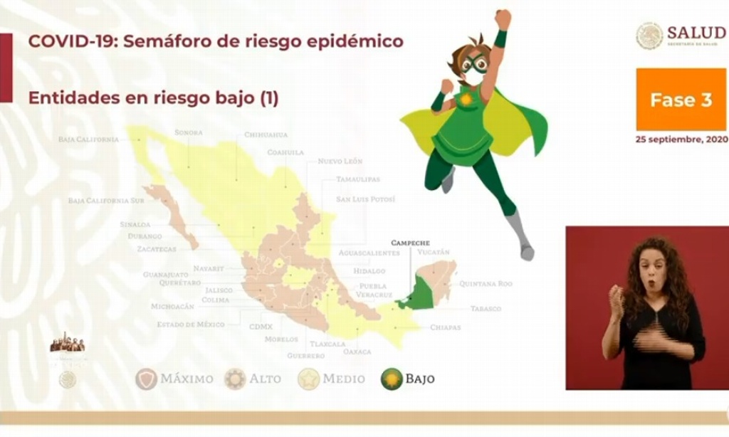 Imagen Campeche, primer estado en semáforo verde de riesgo COVID-19