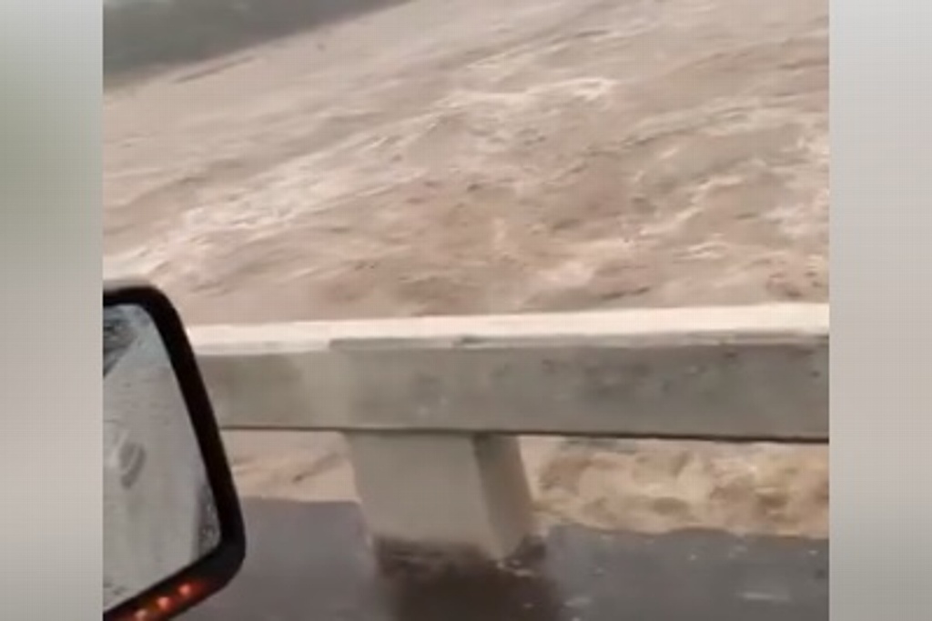Imagen Crece río Misantla a la altura de Nautla, Veracruz