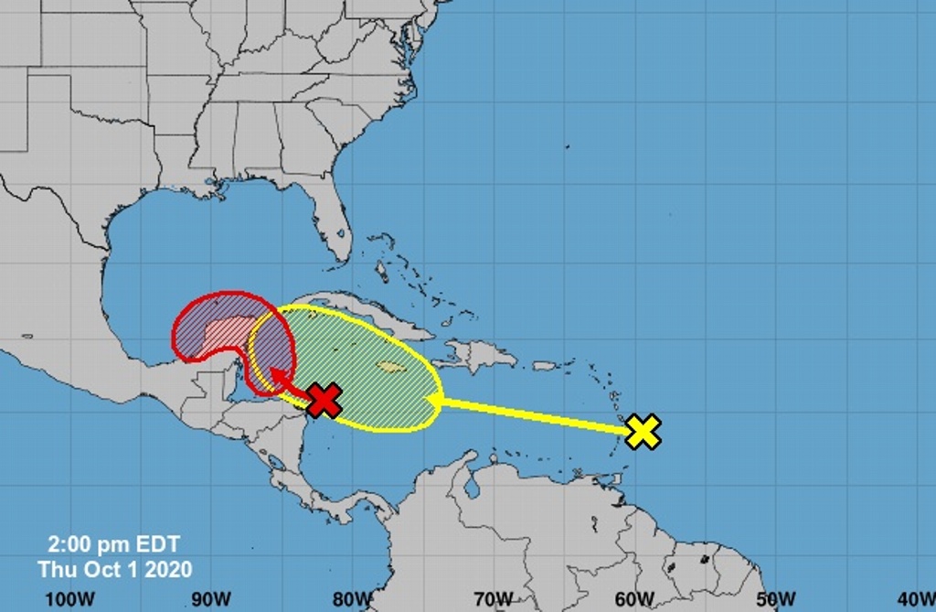 Imagen Posible depresión tropical ya genera lluvias y tormentas en sureste del país: NOAA