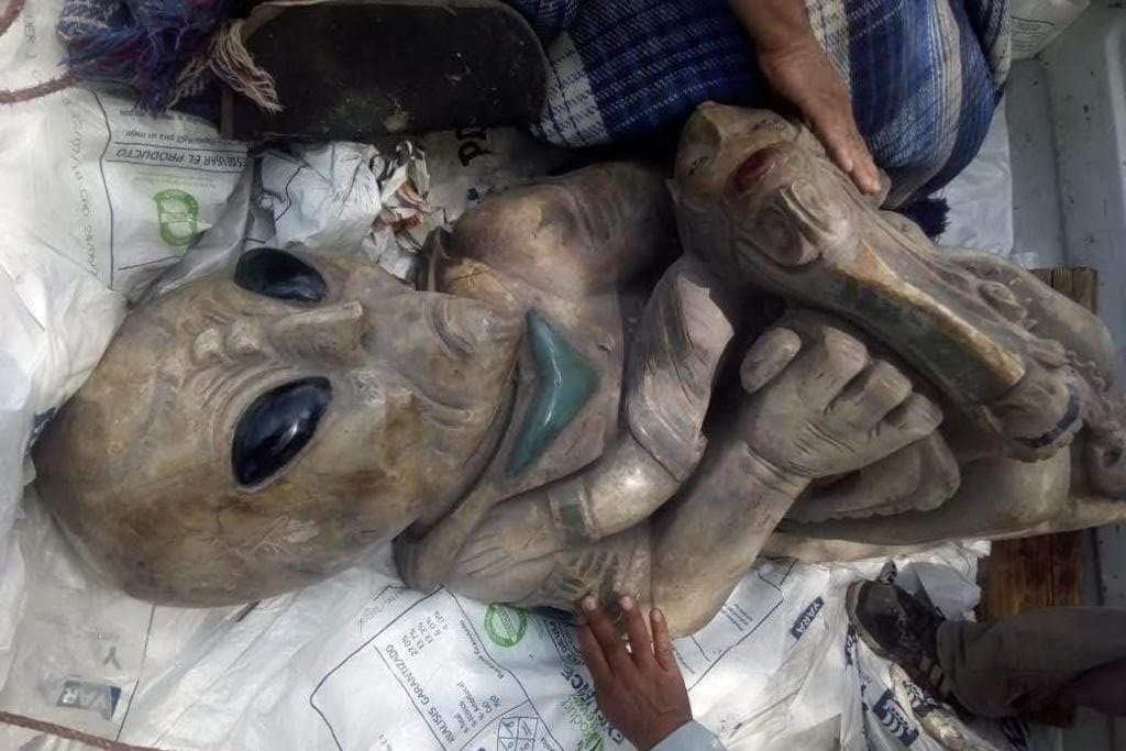 Imagen Falso, hallazgo de figuras extraterrestres en excavaciones del Tren Maya (+fotos)
