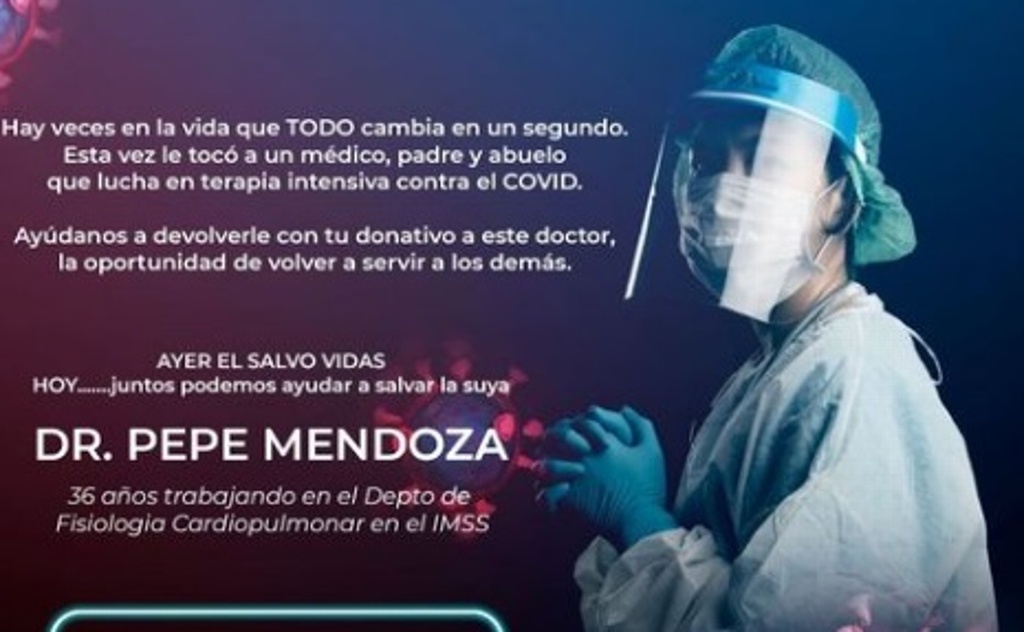 Imagen Piden apoyo para médico José Mendoza, quien se encuentra grave 