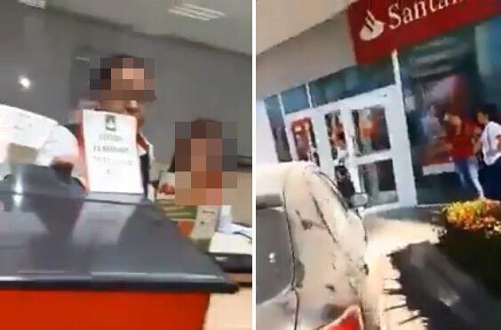 Imagen Cliente que encaró a cajera de banco no ha recuperado los 76 mil pesos que le robaron