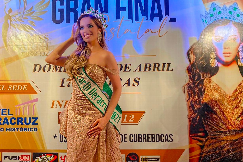 Imagen Piloto naval gana certamen Miss Earth Veracruz 2021