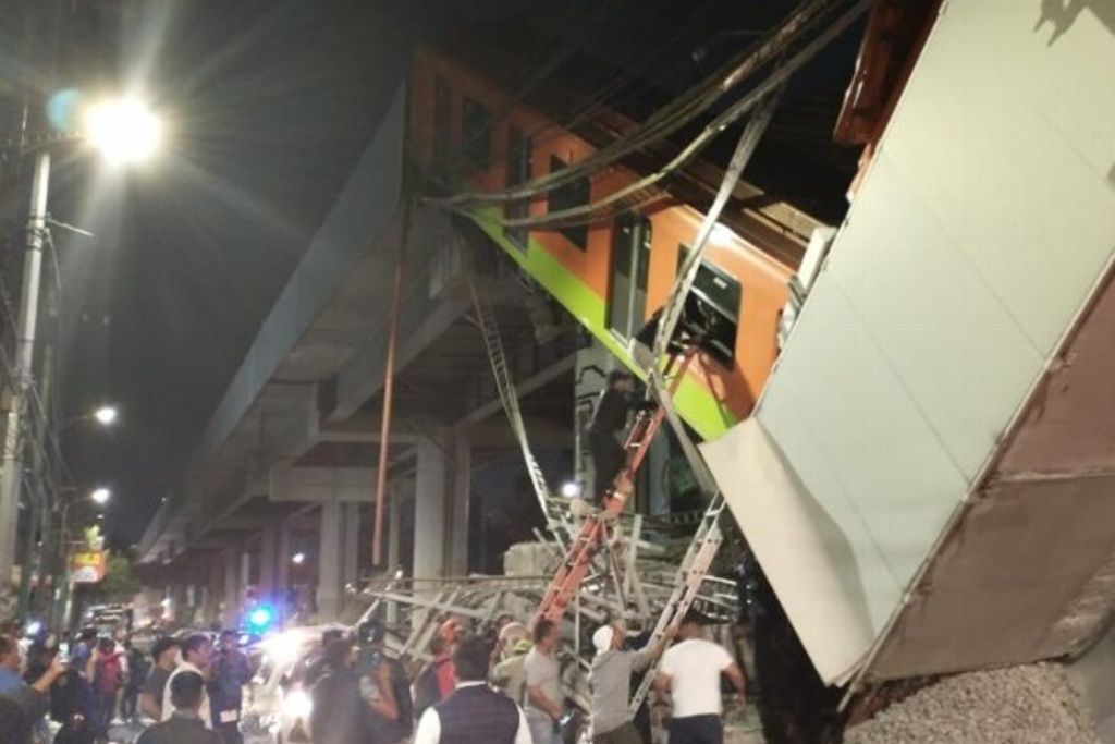 Imagen Captan momento exacto del colapso de puente del Metro en CdMx (+Videos)