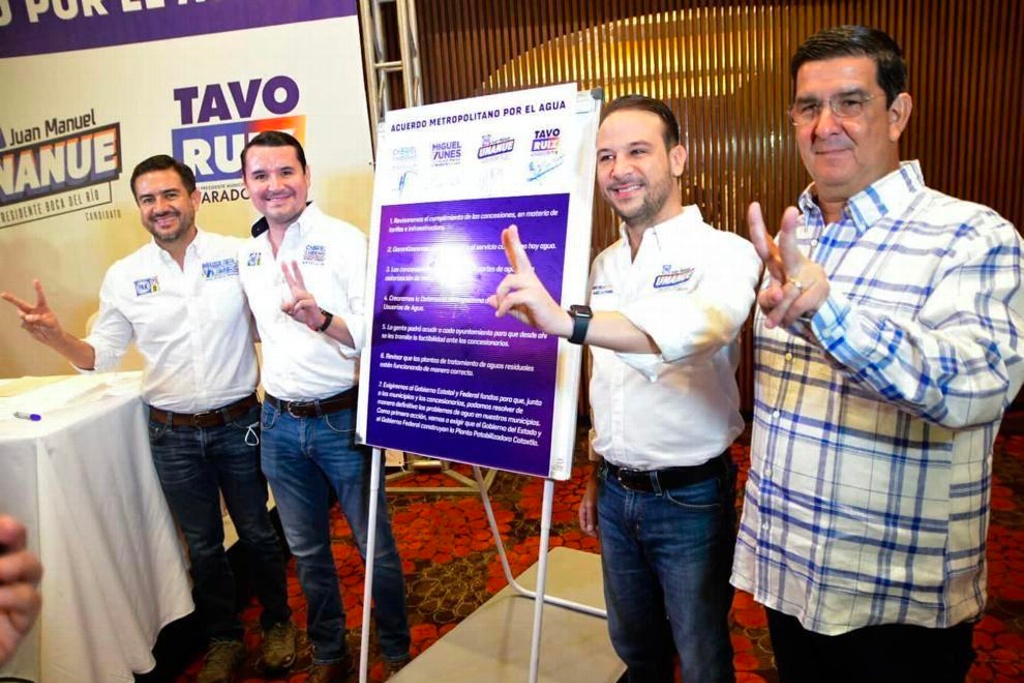 Imagen Candidatos de la alianza “Veracruz Va” firman “Acuerdo Metropolitano por el Agua