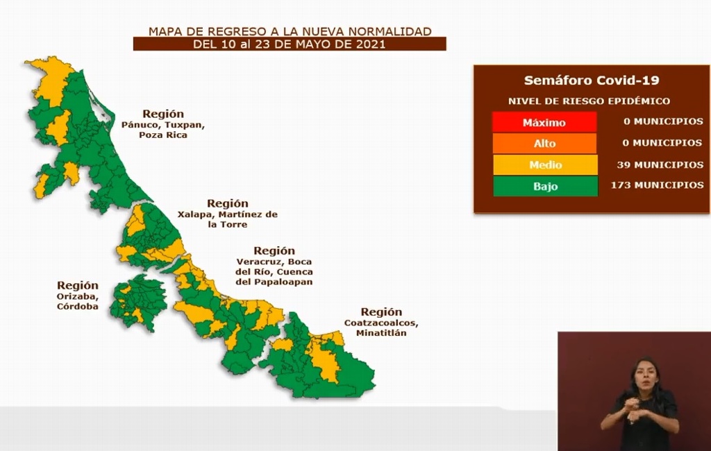 Imagen En Veracruz hay 173 municipios en semáforo verde y 39 en amarillo; checa el tuyo 