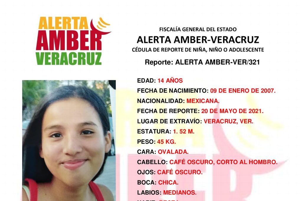 Desaparece Niña De 14 Años En Veracruz Activan Alerta Amber Xeu