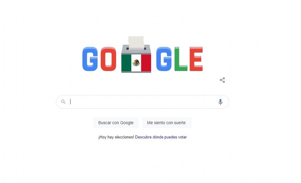 Imagen Google se une a elección de México con un doodle