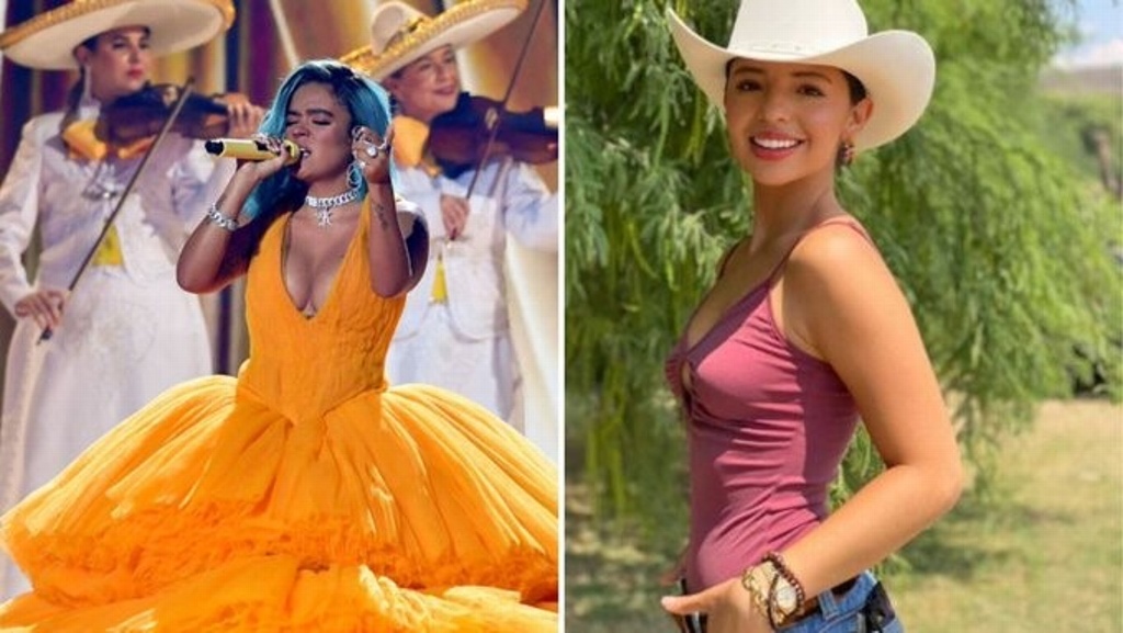 Imagen Angela Aguilar critica a Karol G tras cantar mariachi en premios juventud 2021