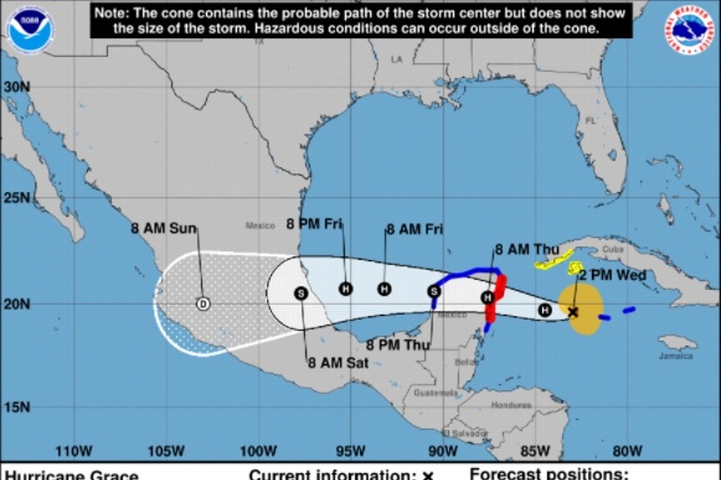 Imagen Viento del norte y lluvias fuertes a torrenciales para Veracruz por impacto del huracán Grace 