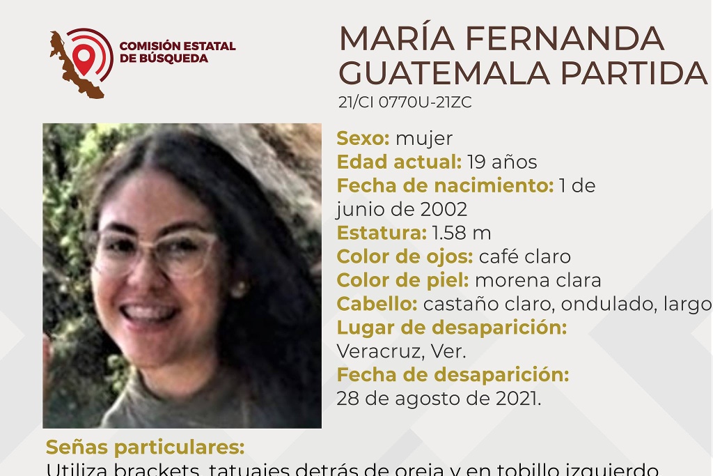 Imagen Desaparece joven de 19 años de edad en la Ciudad de  Veracruz 