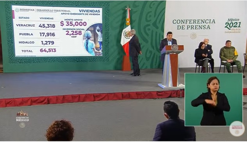 Imagen Entregarán 35 mil pesos a viviendas afectadas por Grace en Veracruz, Puebla e Hidalgo 