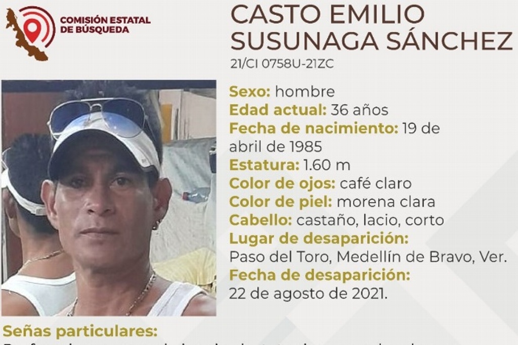 Imagen Reportan desaparición de hombre en Medellín, Veracruz