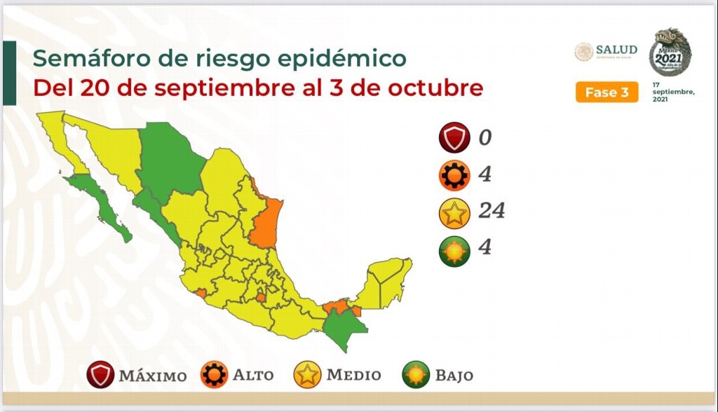 Imagen Estado de Veracruz regresa a amarillo en semáforo COVID-19