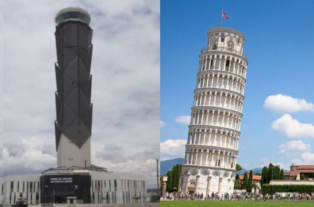 Imagen Reportan inclinación de torre de control de aeropuerto de Santa Lucía