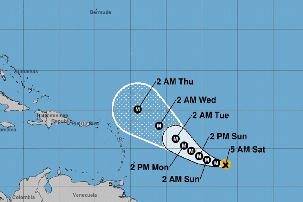 Imagen 'Sam' se intensifica a huracán categoría 2 en el Océano Atlántico 