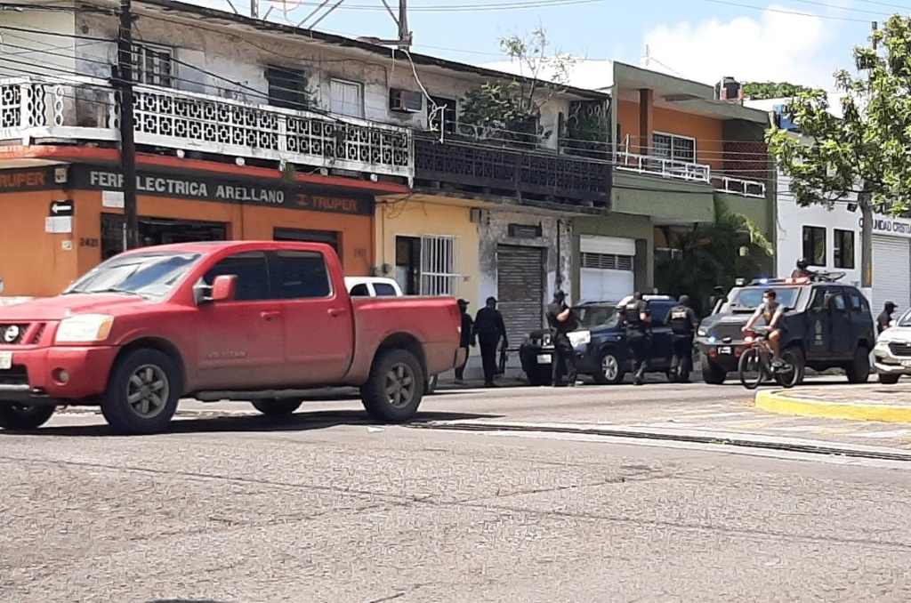 Imagen Fuerte movilización policiaca en Veracruz 
