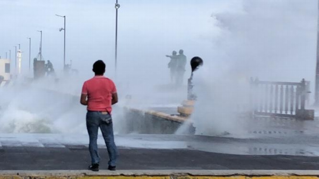 Imagen Alerta Gris por frente frío 4 y Norte con rachas de hasta 85 km/h en Veracruz