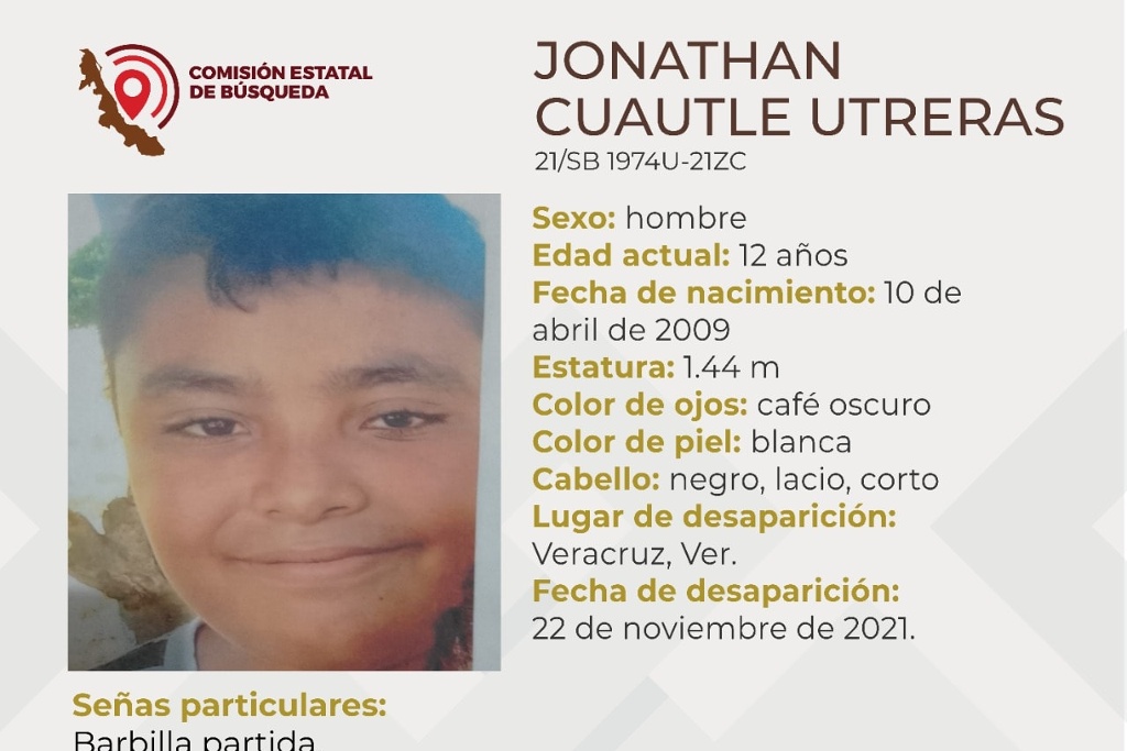 Imagen Desaparece niño de 12 años en el puerto de Veracruz 