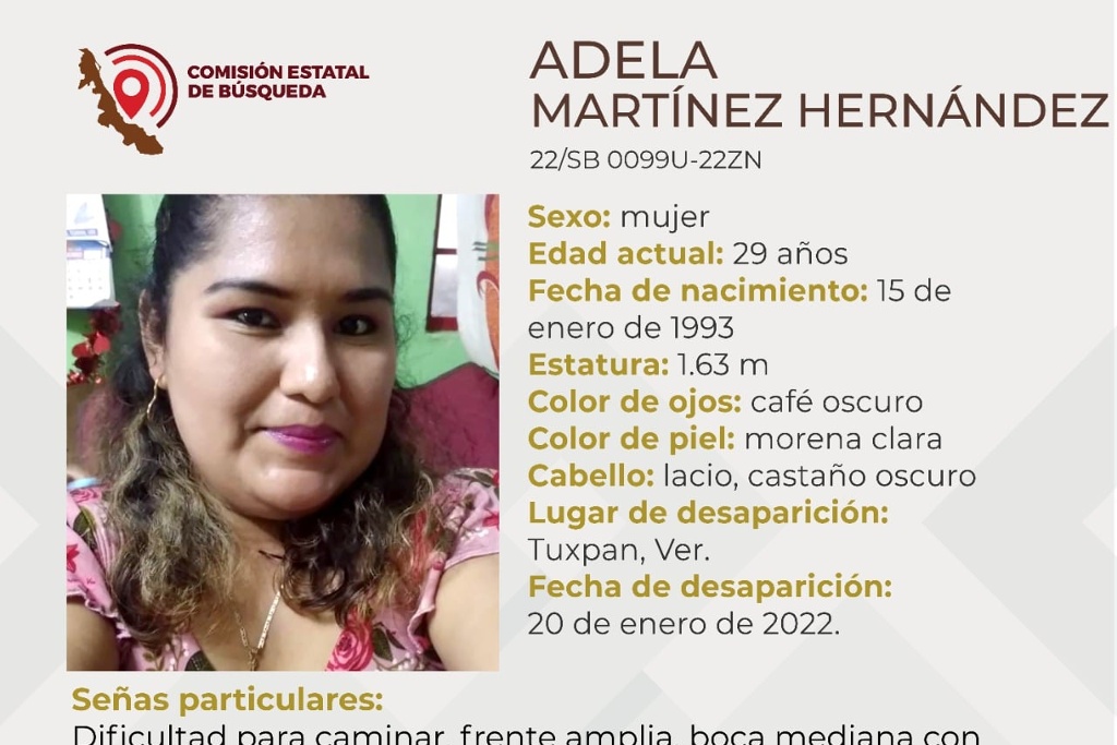 Imagen Desaparece joven mujer en Tuxpan, Veracruz 