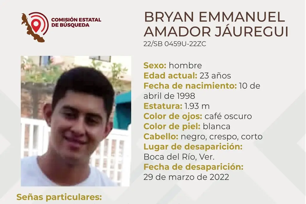 Imagen Desaparece joven en Boca del Río 