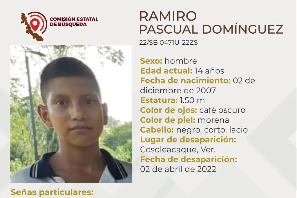Imagen Desaparece menor de edad en Cosoleacaque, Veracruz 