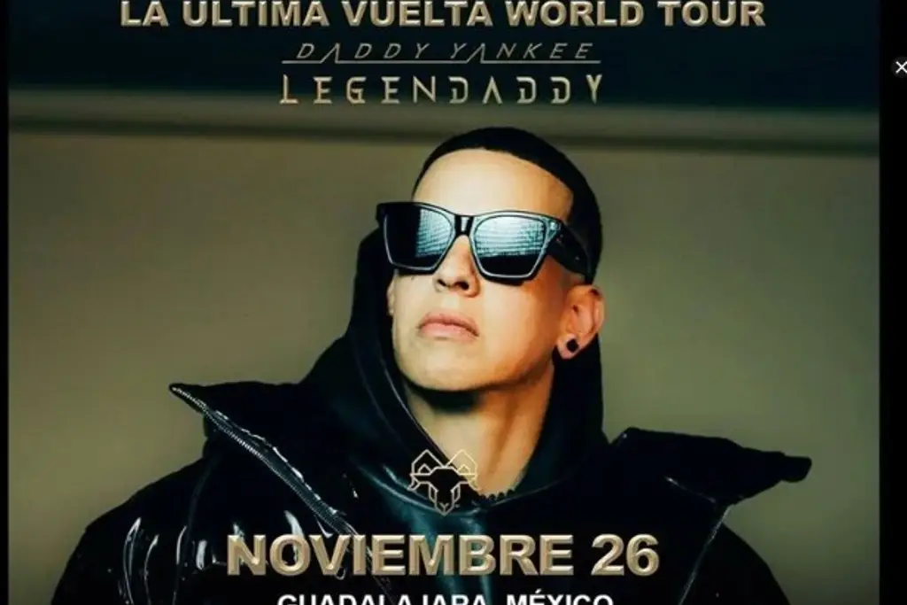 Imagen Se agotan boletos para concierto de Daddy Yankee en Monterrey y Guadalajara