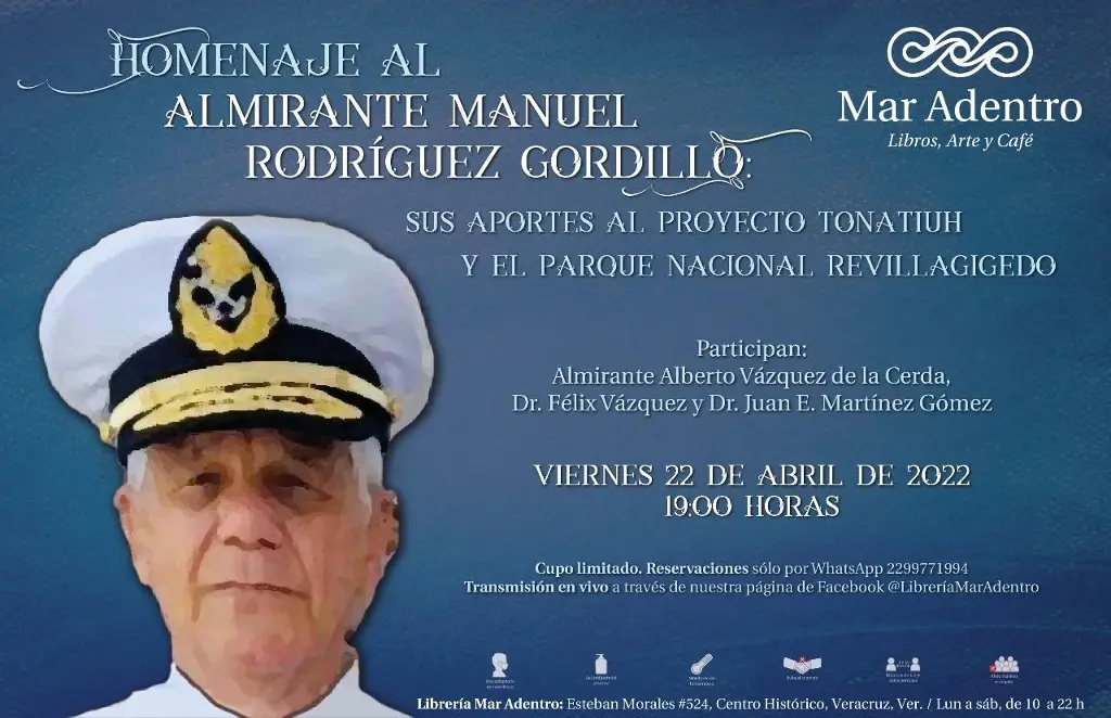 Imagen Realizarán homenaje al Almirante Manuel Rodríguez Gordillo en Veracruz 