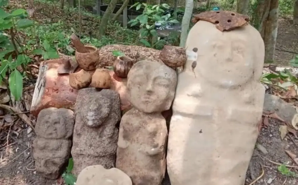 Imagen Hallan 16 figuras prehispánicas en terreno al norte de Veracruz 