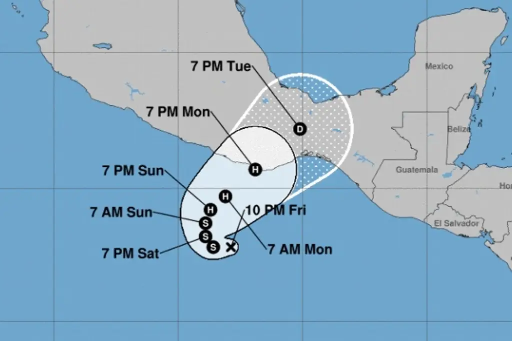 Imagen Se forma la depresión tropical 1-E; prevén lluvias para Veracruz