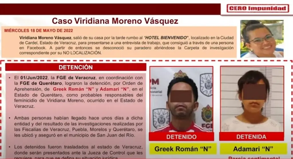 Presunto Asesino De Viridiana Estaría Ligado A Otros 7 Feminicidios Gobierno Federal Xeu 9959