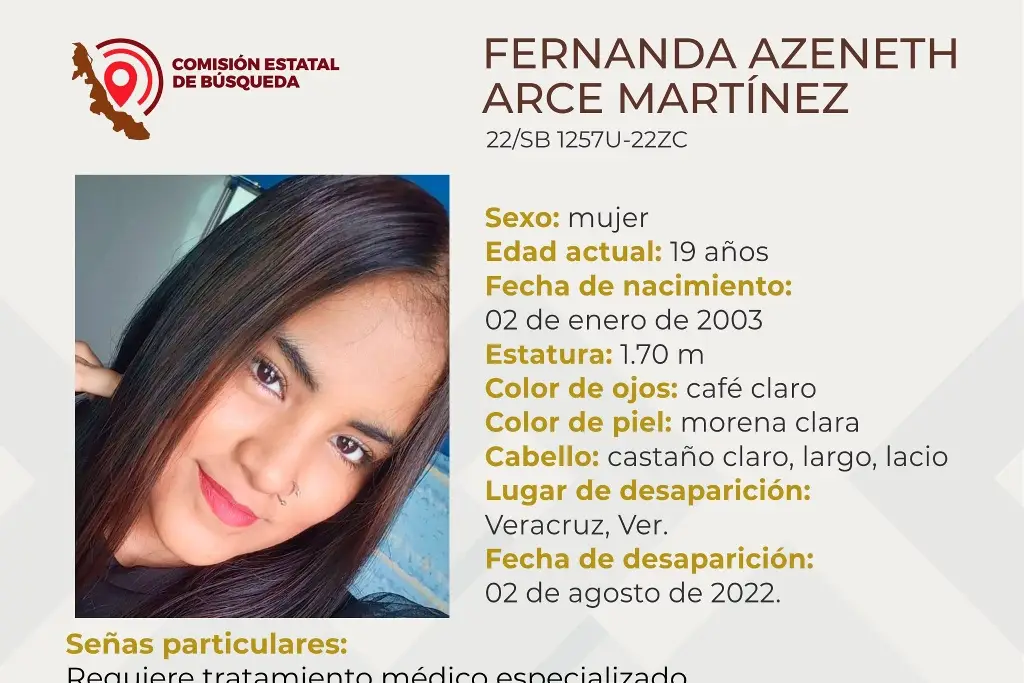 Imagen Desaparece joven mujer en el puerto de Veracruz 