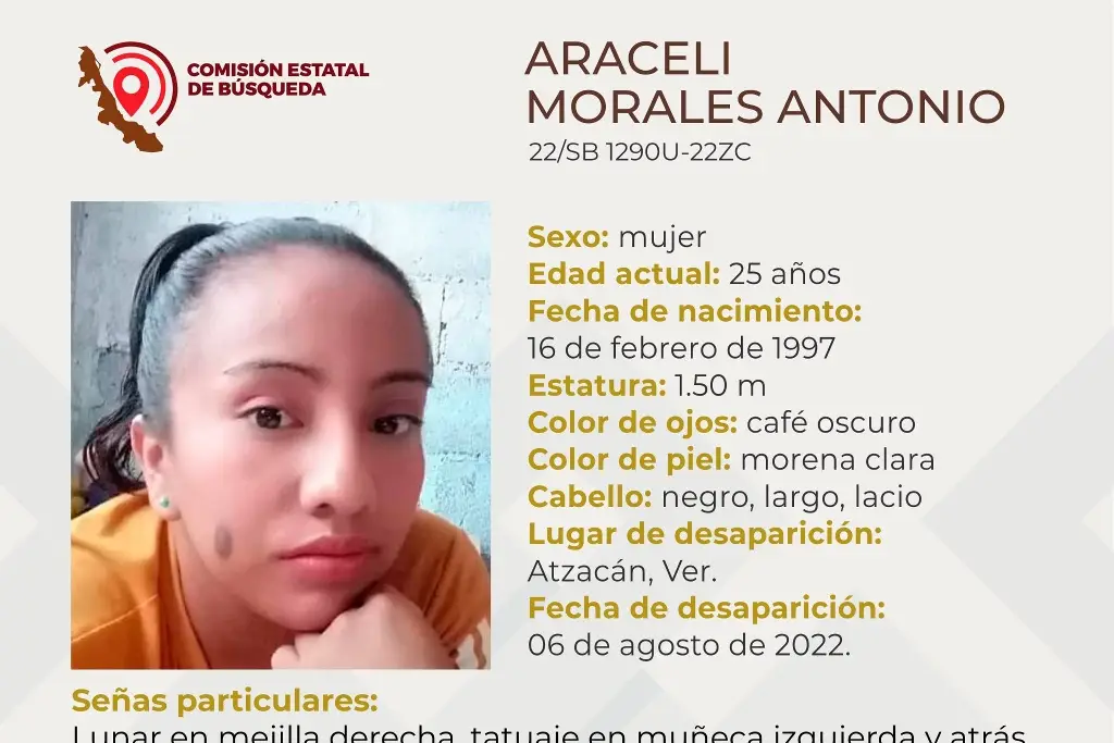 Imagen Desaparece joven mujer en la zona centro del estado de Veracruz 