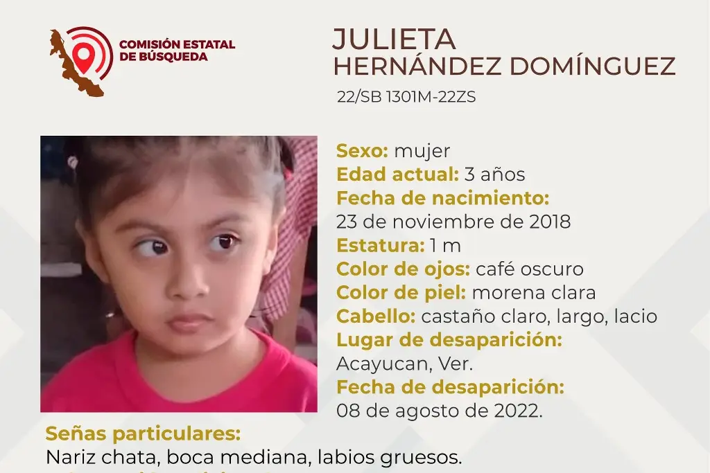 Imagen Desaparece menor de 3 años en Acayucan, Veracruz 