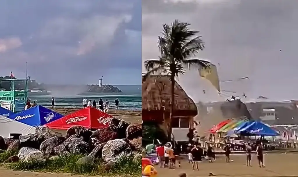 Tromba marina en Veracruz se convirtió en tornado al tocar tierra: Meteorólogo (+Video)