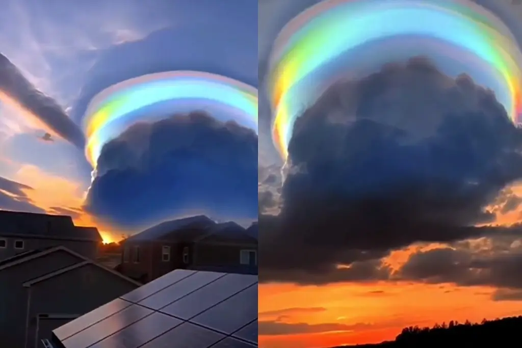 Imagen #Video | Captan espectacular 'nube pileus iridiscente' 