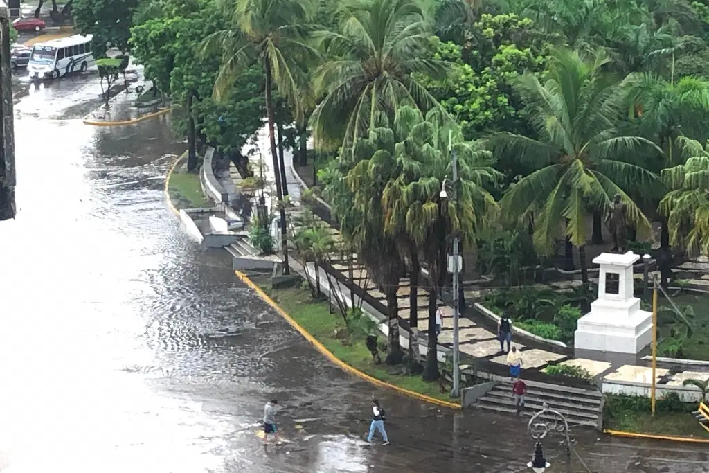 Imagen Centro de Veracruz inundado 
