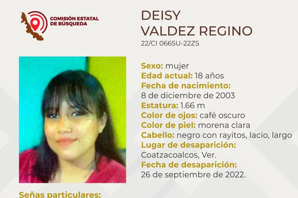 Imagen Desaparece joven mujer en Coatzacoalcos, Veracruz 