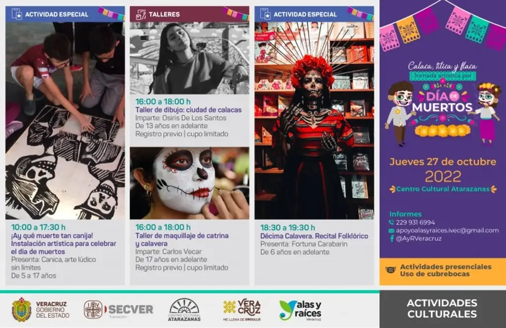 Imagen No te pierdas la jornada cultural “Calaca, tilica y flaca” por el Día de Muertos